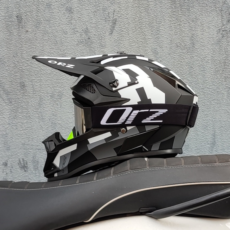 ORZ越野盔电动自行车头盔男女全覆式卡丁车拉力盔山地车帽子