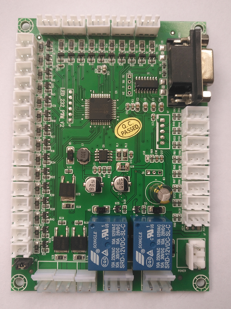 自助终端设备指示灯智能继电器PWM温湿度检测RS232多功能控制模块