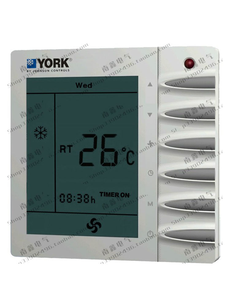 YORK约克中央空调温控器开关面板液晶风机盘管开关面板TMS2100