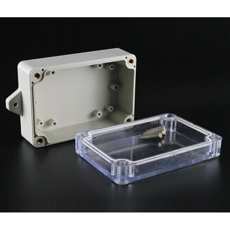 100*68*40mm带耳塑料透明盖防水盒 电气仪表按钮盒电缆接线盒子