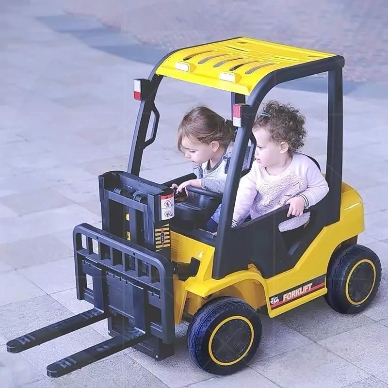 儿童挖掘机叉车工程车男孩玩具车可坐人超大号可坐挖土机电动挖机
