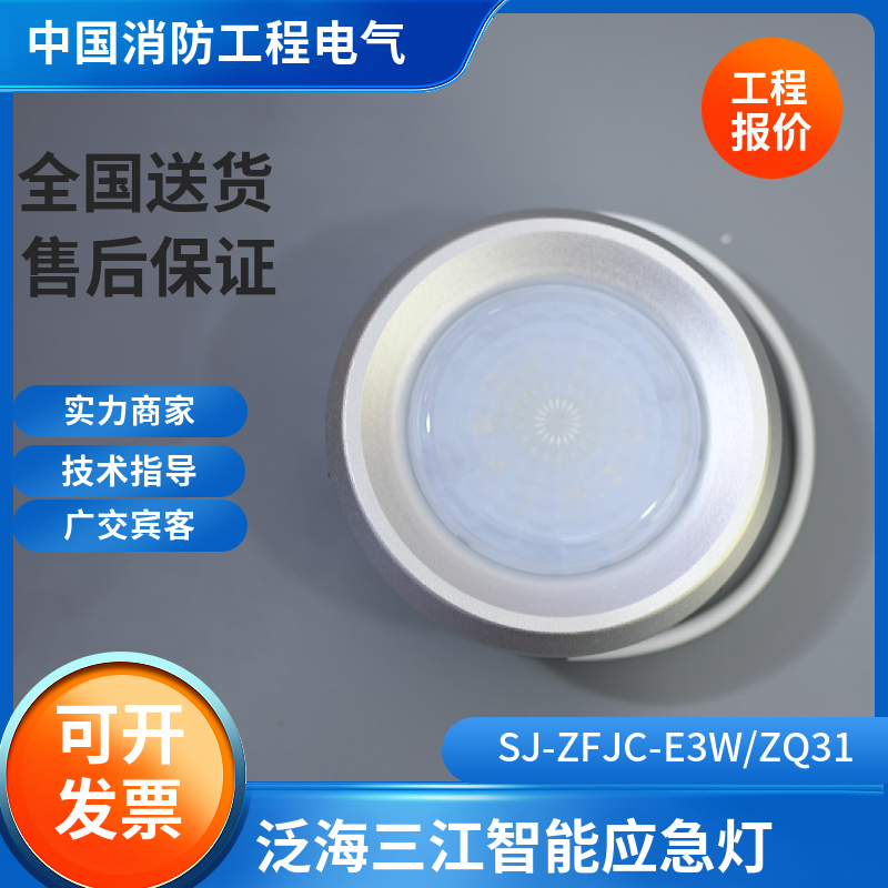 泛海三江应急照明灯SJ-ZFJC-E3W/ZQ31/ZQ33智能应急灯吸顶暗装