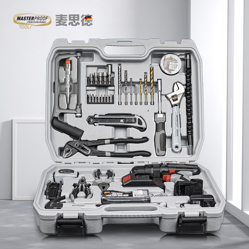 德国麦思德工具箱家用多功能五金工业级电动维修套装组合工具套装