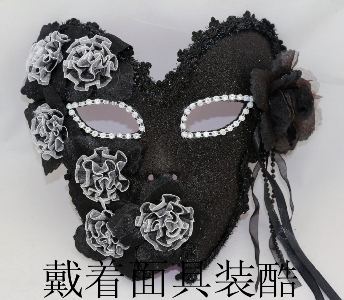 化装面具舞会公主面具白色黑面具面具假面威尼斯面具全脸面具
