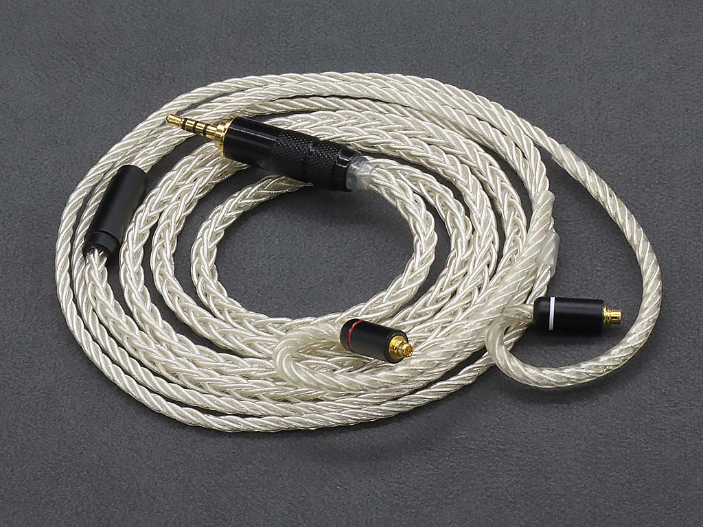 匠音 8股铜镀银手工编制MMCX耳机线平口0.78插针4.4插头2.5平衡