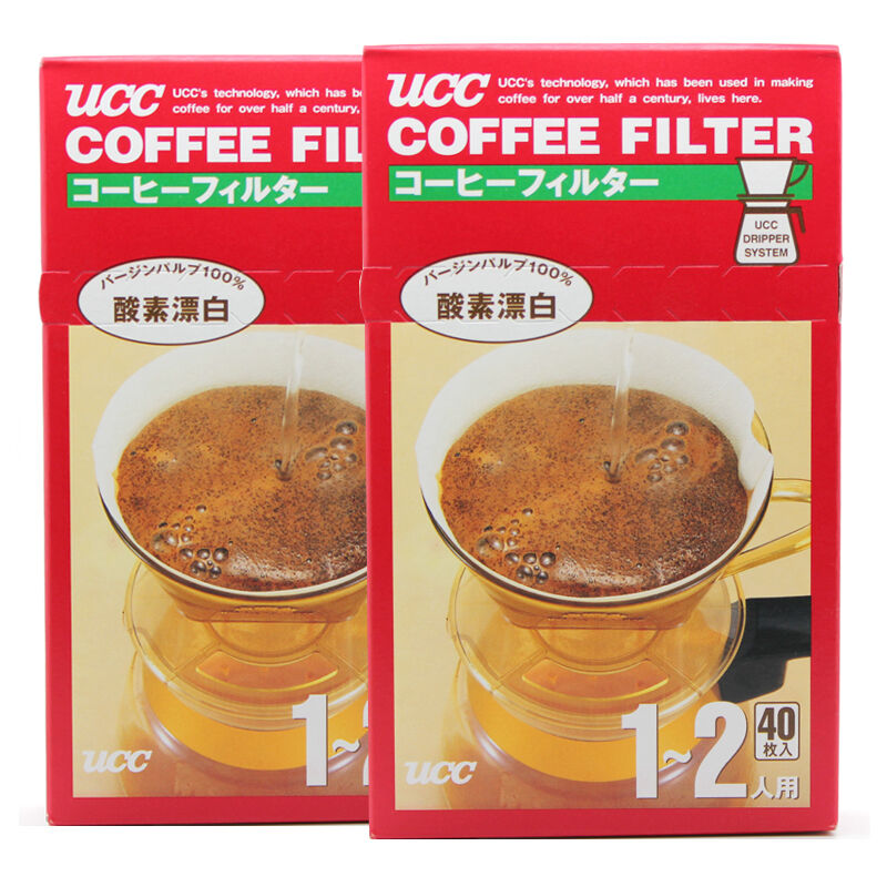 UCC(悠诗诗)1-2人用咖啡过滤纸40片/盒X2盒