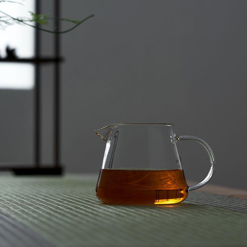玻璃公道杯加厚耐热分茶器茶漏一体套装滤网配件高端日式茶海茶具